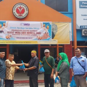 SMSI Sumut Bagikan Daging Qurban di Momen Idul Adha 1445 H.