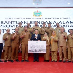 Pemprov Sumut Bantu Rp.250 Juta Bencana Alam Sumbar.