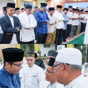 Salat Tarawih dengan Jajaran Medan Sunggal, Rico Waas: Mari Satukan Frekuensi Bangun Medan