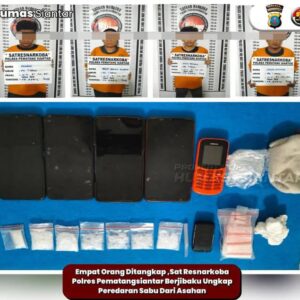 Sat Narkoba Polres Siantar Tangkap 4 Kawanan Peredaran Sabu, 2 dari Asahan