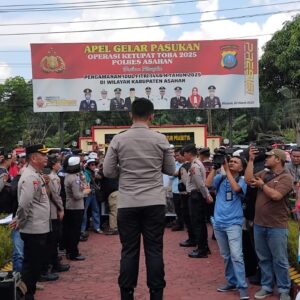 Ratusan Massa Koptan Datangi Polres Asahan Meminta Kasus Penganiayaan Diproses