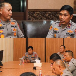 Wakapolda Sumut Beri Arahan dan Semangat kepada Personel Polres Belawan, Jenguk Kapolsek Korban Lemparan
