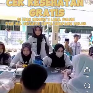 Dinas Kesehatan Batu Bara Gelar Cek Kesehatan Gratis untuk Siswa di Simpang Dolok