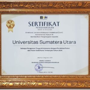 Rektor USU Prof Muryanto Amin Raih Rekor Paten Terbanyak