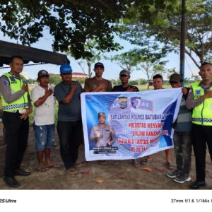 Satlantas Polres Batu Bara Gelar Program Polantas Menyapa, Ajak Masyarakat Tertib Berlalu Lintas