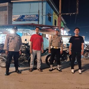 Polsek Medang Deras Gelar Patroli Malam Antisipasi Geng Motor dan Kejahatan Jalanan