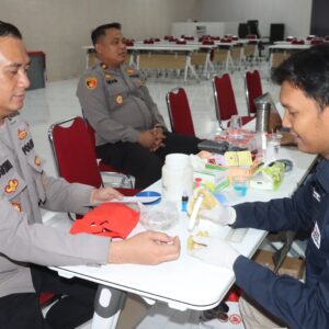 Polres Batu Bara Gelar Donor Darah Serentak Peringati Hari Jadi Humas Polri ke-74