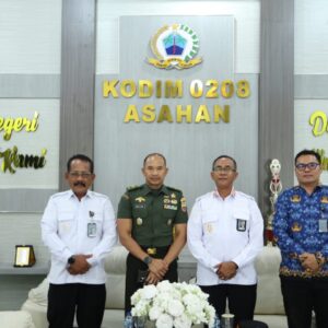 Kalapas Labuhan Ruku Disambut Kasdim Asahan, Bahas Pelatihan Taktis dan Pembinaan Nasionalisme