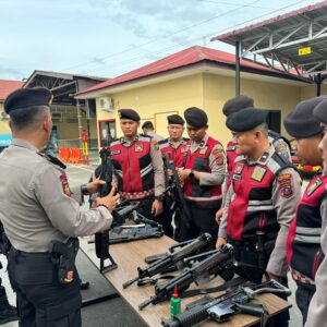 Sat Samapta Polres Batu Bara Perkuat Kesiapsiagaan, Laksanakan Pemeriksaan Personel dan Senjata