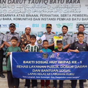 Lapas Labuhan Ruku Gelar Baksos di HUT Ke-1 Imigrasi dan Pemasyarakatan