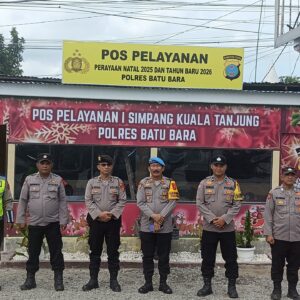 Polres Batu Bara Cek Kesiapan Personel Pos Yan Simpang Kuala Tanjung