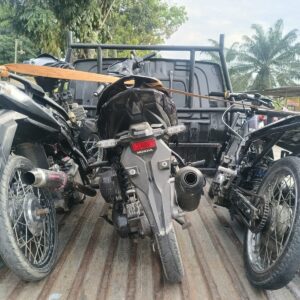 Patroli Subuh, Polsek Indrapura Amankan Tiga Motor Knalpot Brong Tanpa Plat