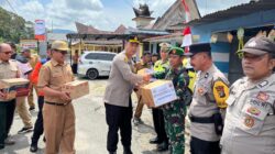 Kapolres Pakpak Bharat, Forkopimda dan Bhayangkari Berikan Bingkisan Personil Pos PAM-Pos Pelayanan