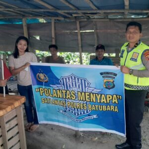 Sat Lantas Polres Batu Bara Gelar Polisi Menyapa, Perkuat Kedekatan dengan Masyarakat