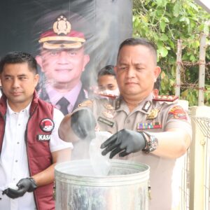 Polres Batu Bara Musnahakan Barang Bukti 1,2 Kg Sabu
